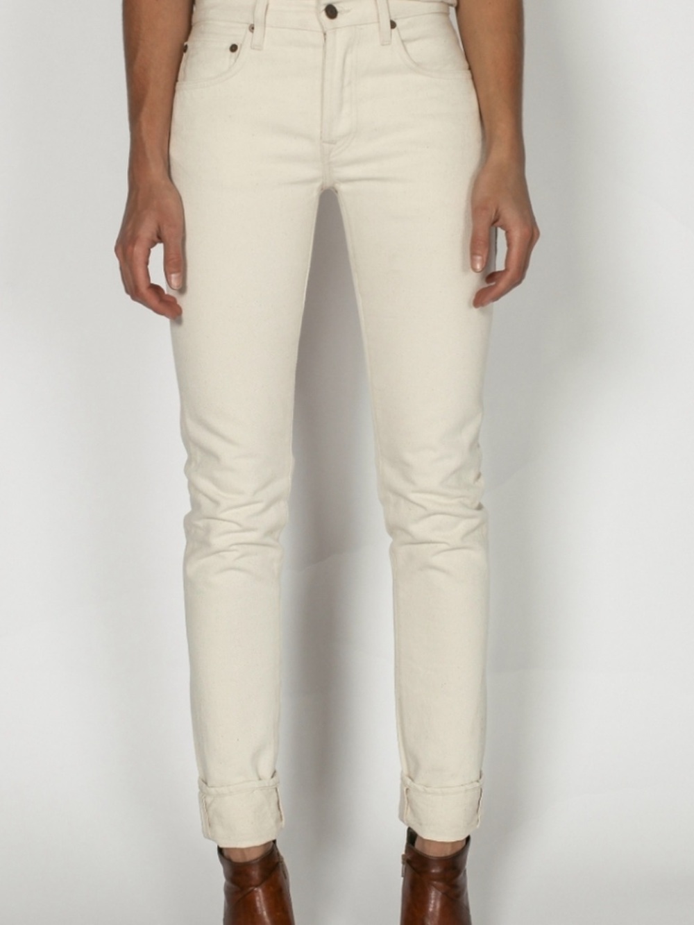 Imogene + Willie “James” Jean Slim Straight Natural Seeded Selvedge Denim sz 27